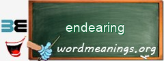 WordMeaning blackboard for endearing